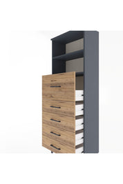 Arges Dolap 2 Raflı 5 Çekmeceli 60x30x163 - S20M046V6A
