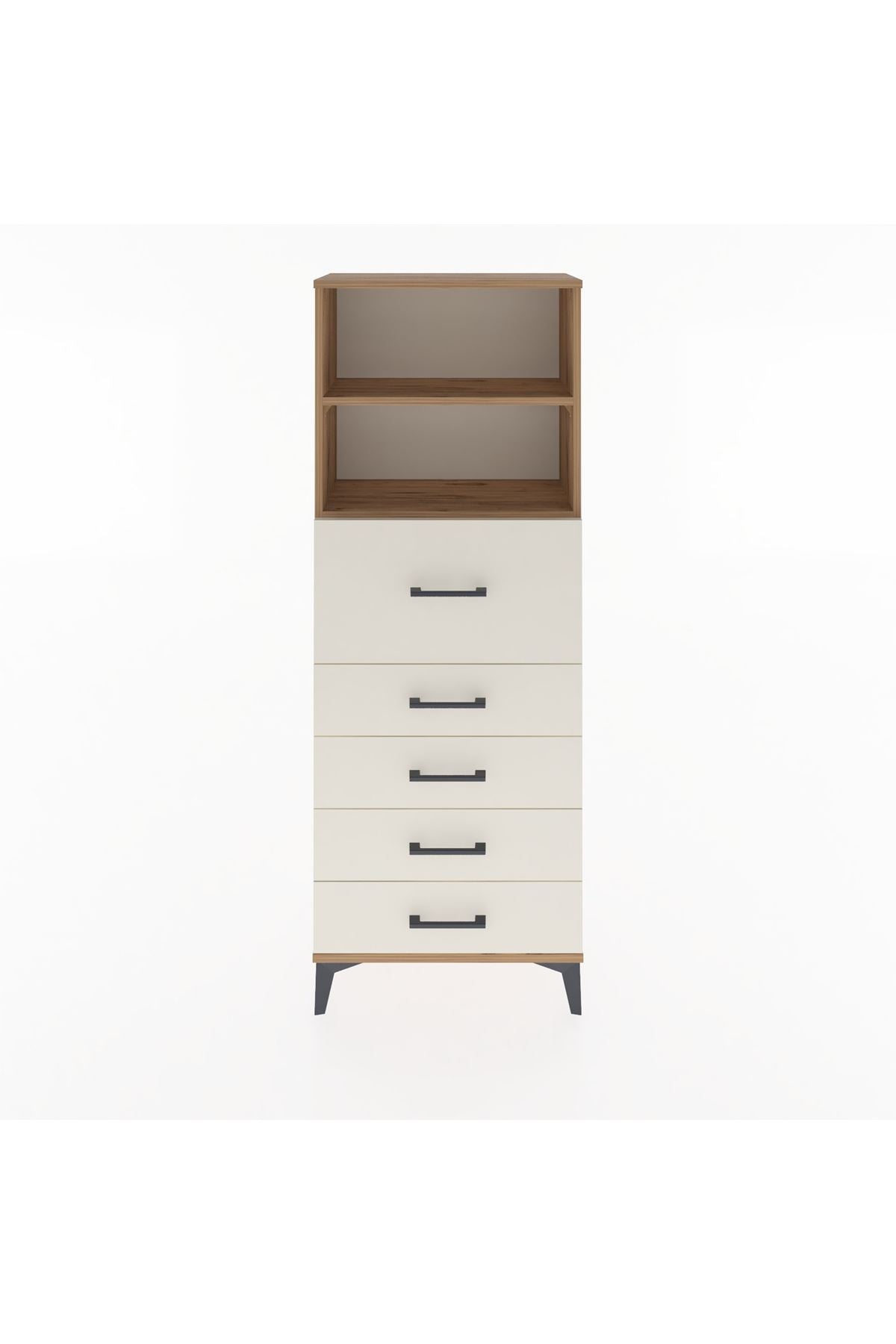 Arges Dolap 2 Raflı 5 Çekmeceli 60x30x163 - S20M046V7A