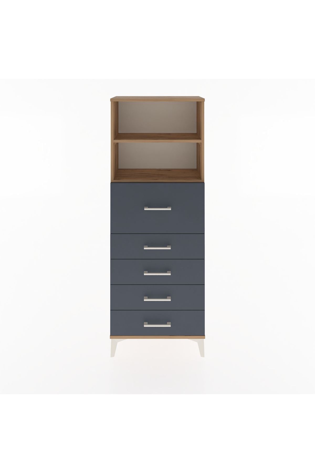Arges Dolap 2 Raflı 5 Çekmeceli 60x30x163 - S20M046V8A