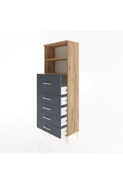 Arges Dolap 2 Raflı 5 Çekmeceli 60x30x163 - S20M046V8A