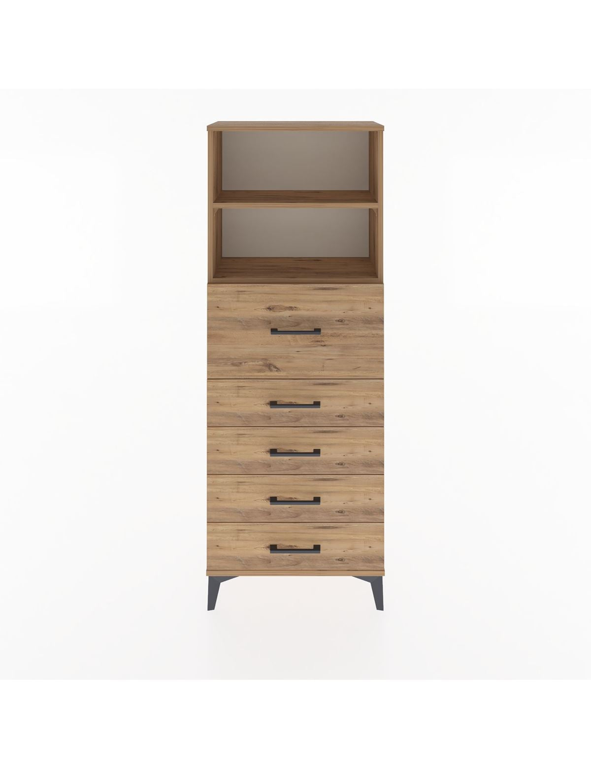 Arges Dolap 2 Raflı 5 Çekmeceli 60x30x163 - S20M046V9A