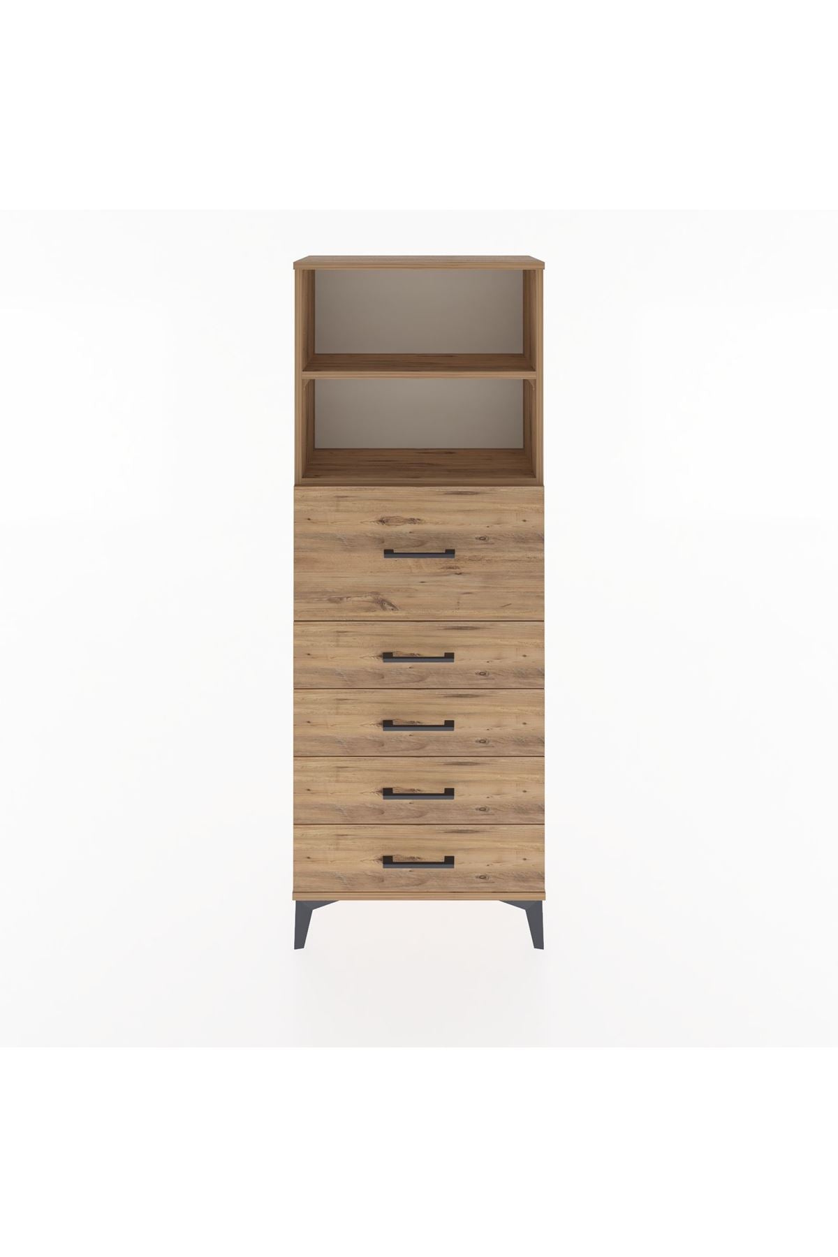 Arges Dolap 2 Raflı 5 Çekmeceli 60x30x163 - S20M046V9A