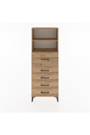 Arges Dolap 2 Raflı 5 Çekmeceli 60x30x163 - S20M046V9A