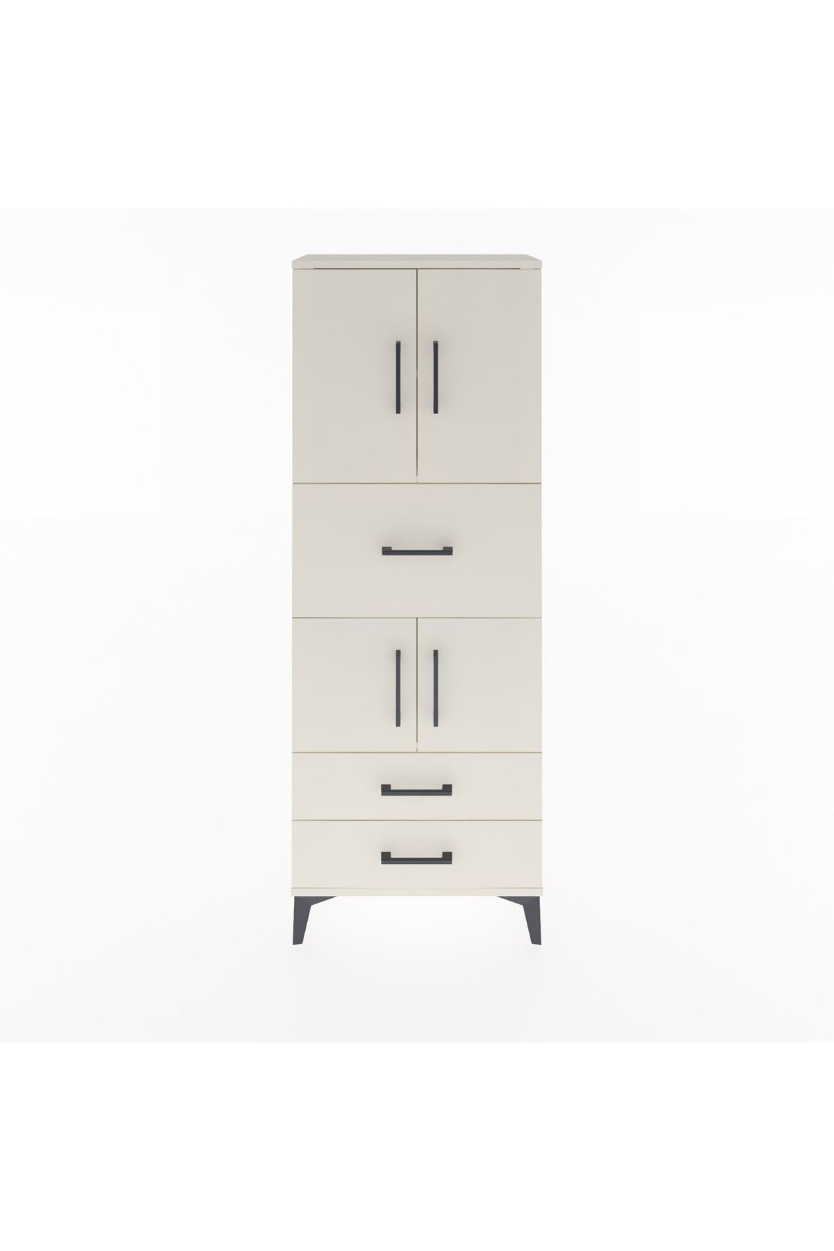 Arges Dolap 3 Raflı 3 Çekmeceli 4 Kapaklı 60x30x163 - S20M047V1A