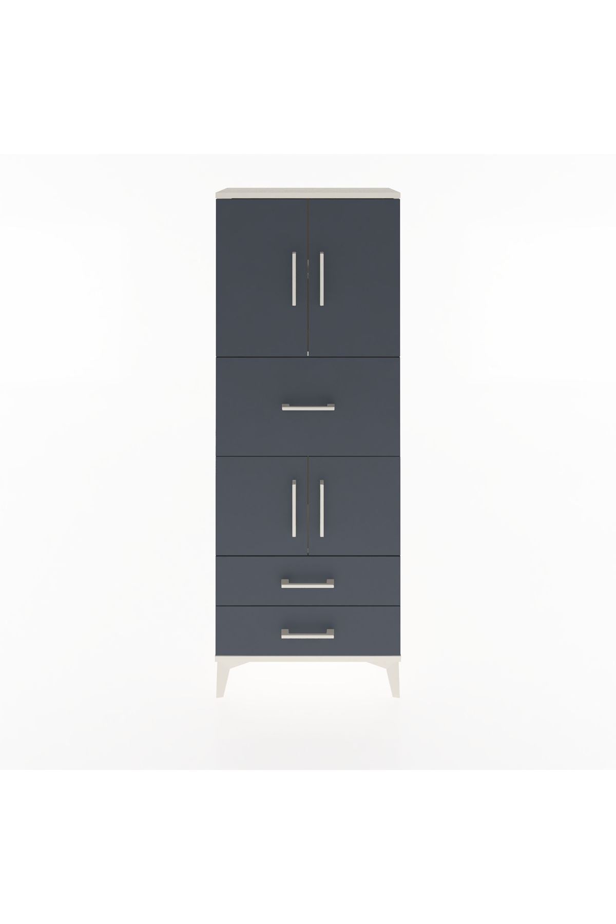 Arges Dolap 3 Raflı 3 Çekmeceli 4 Kapaklı 60x30x163 - S20M047V2A