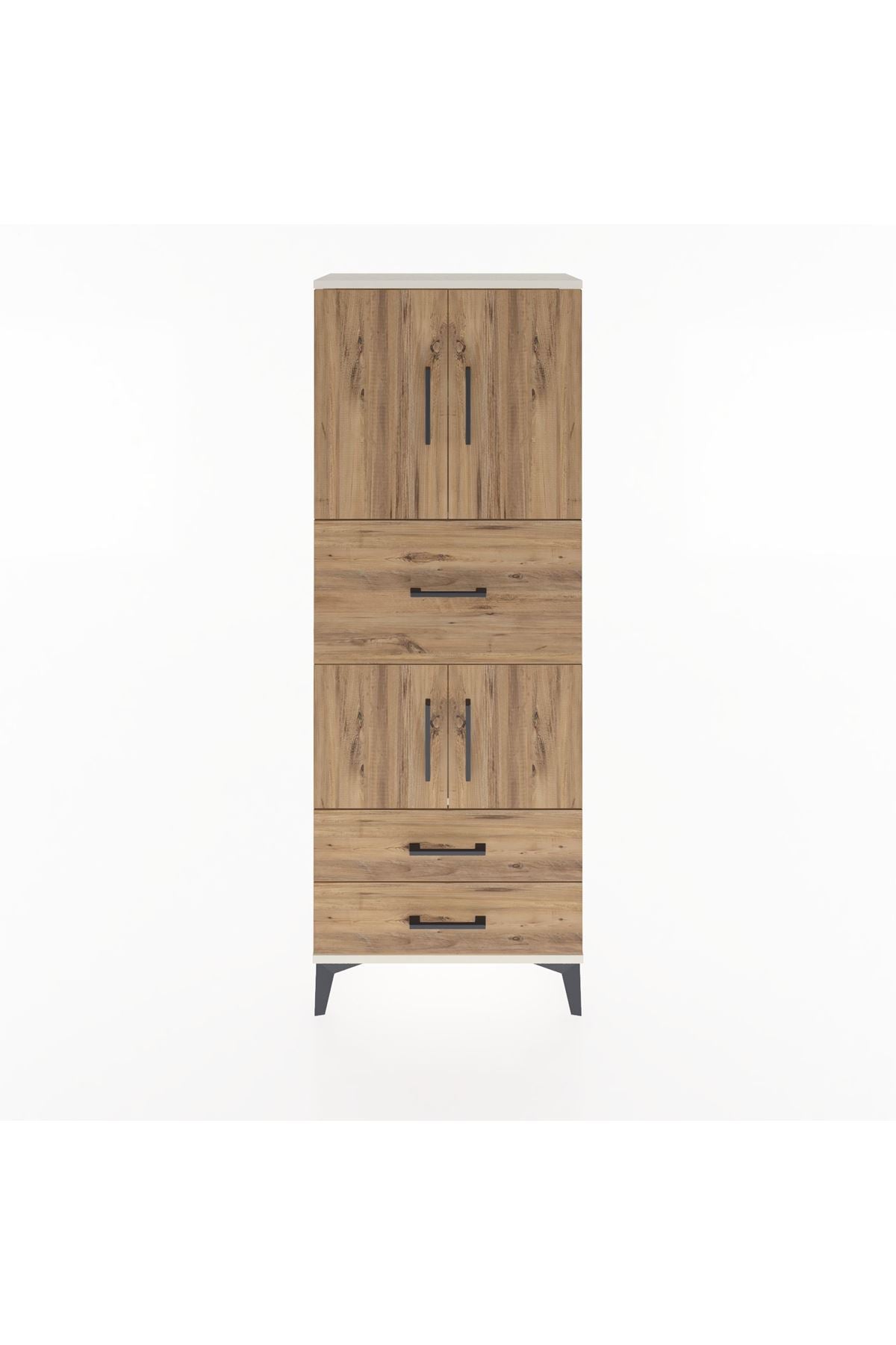 Arges Dolap 3 Raflı 3 Çekmeceli 4 Kapaklı 60x30x163 - S20M047V3A