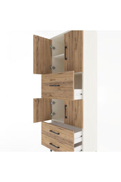 Arges Dolap 3 Raflı 3 Çekmeceli 4 Kapaklı 60x30x163 - S20M047V3A