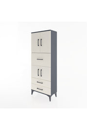 Arges Dolap 3 Raflı 3 Çekmeceli 4 Kapaklı 60x30x163 - S20M047V4A