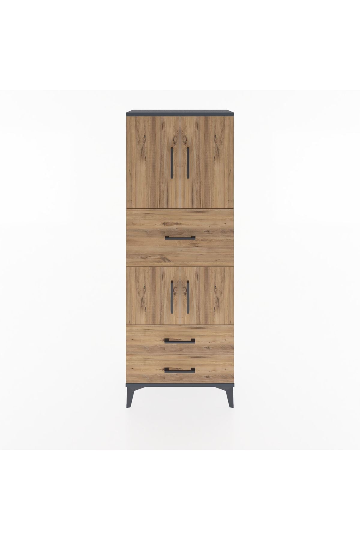 Arges Dolap 3 Raflı 3 Çekmeceli 4 Kapaklı 60x30x163 - S20M047V6A