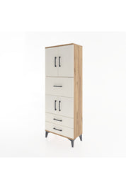 Arges Dolap 3 Raflı 3 Çekmeceli 4 Kapaklı 60x30x163 - S20M047V7A
