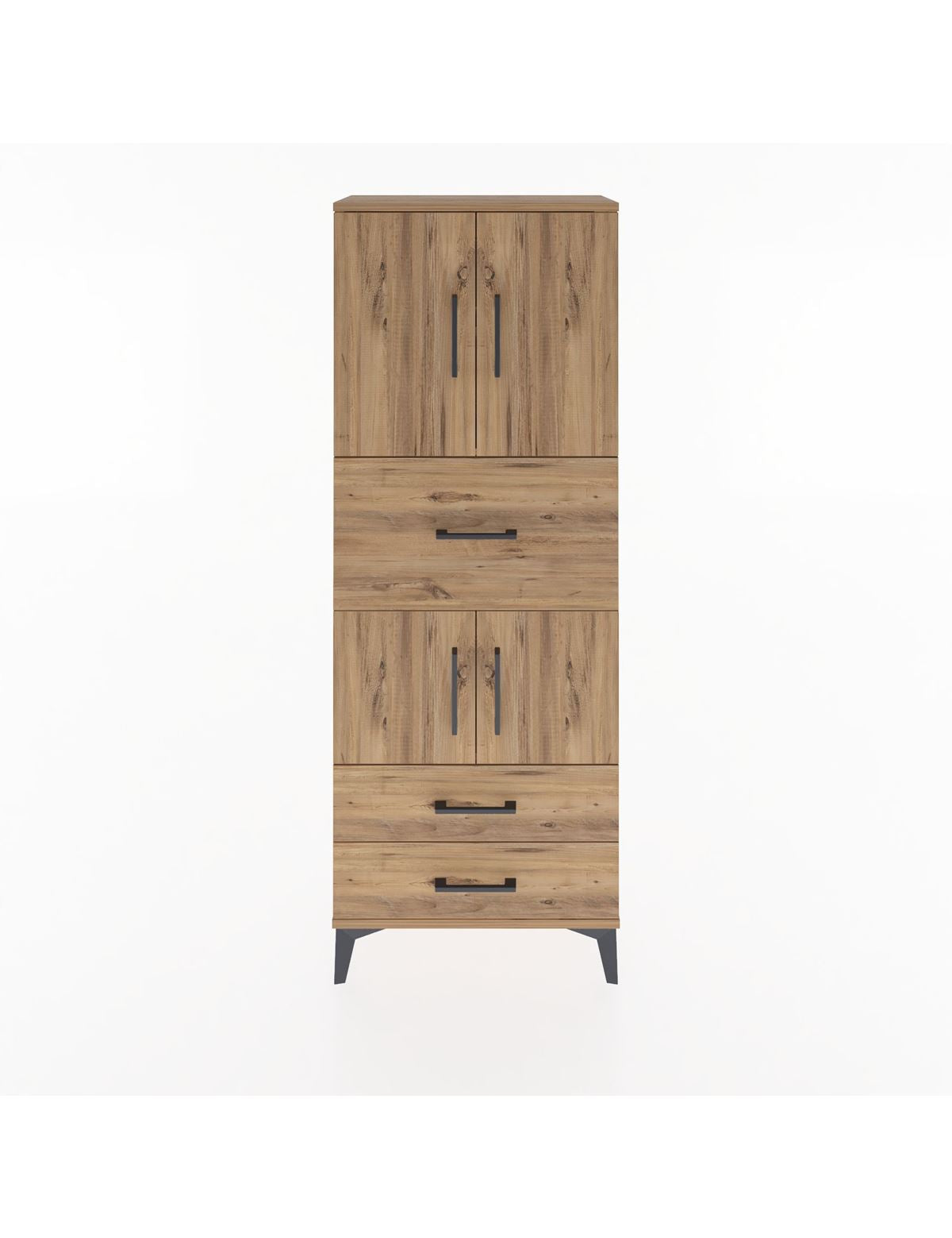 Arges Dolap 3 Raflı 3 Çekmeceli 4 Kapaklı 60x30x163 - S20M047V9A