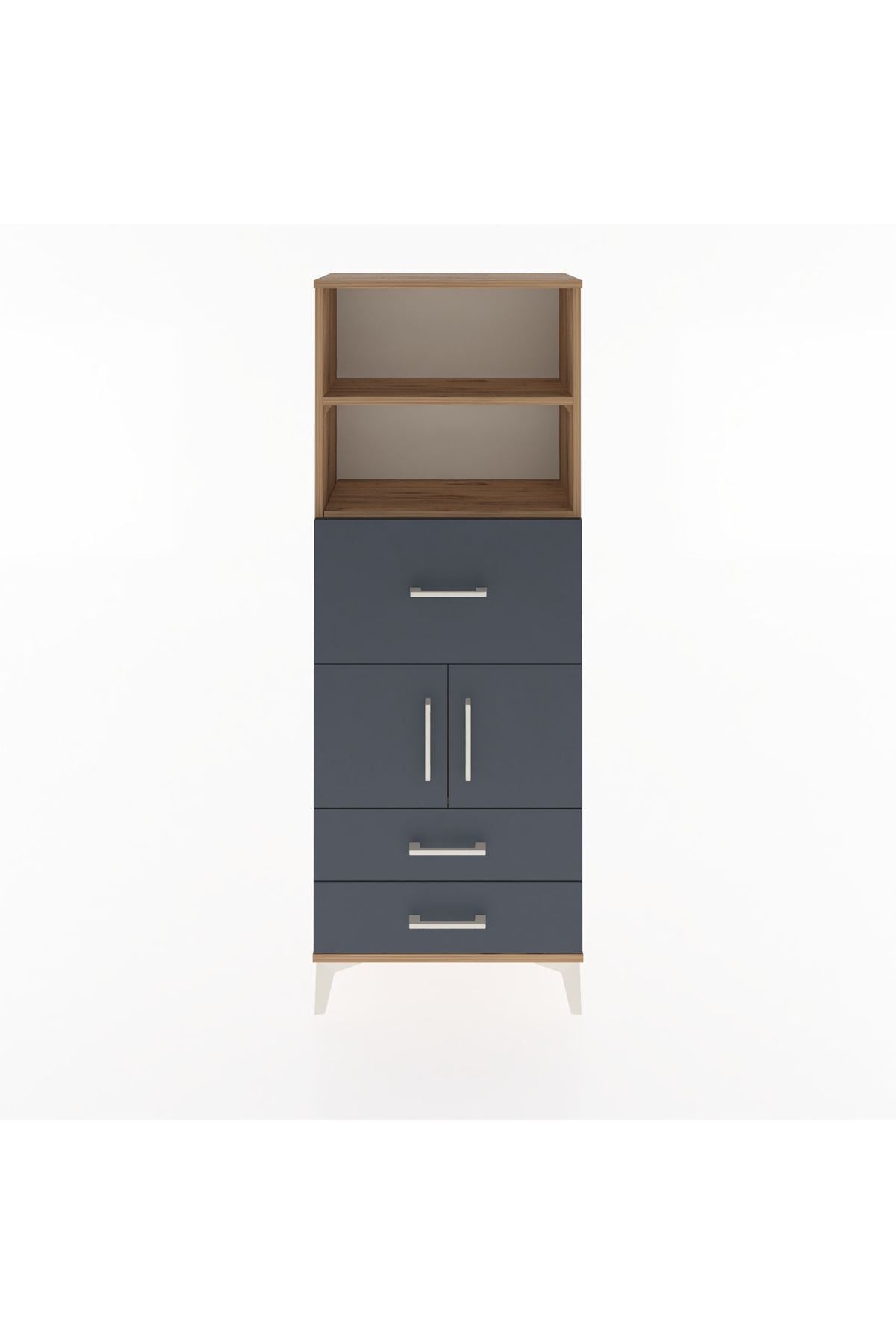Arges Dolap 3 Raflı 3 Çekmeceli 2 Kapaklı 60x30x163 - S20M048V8A