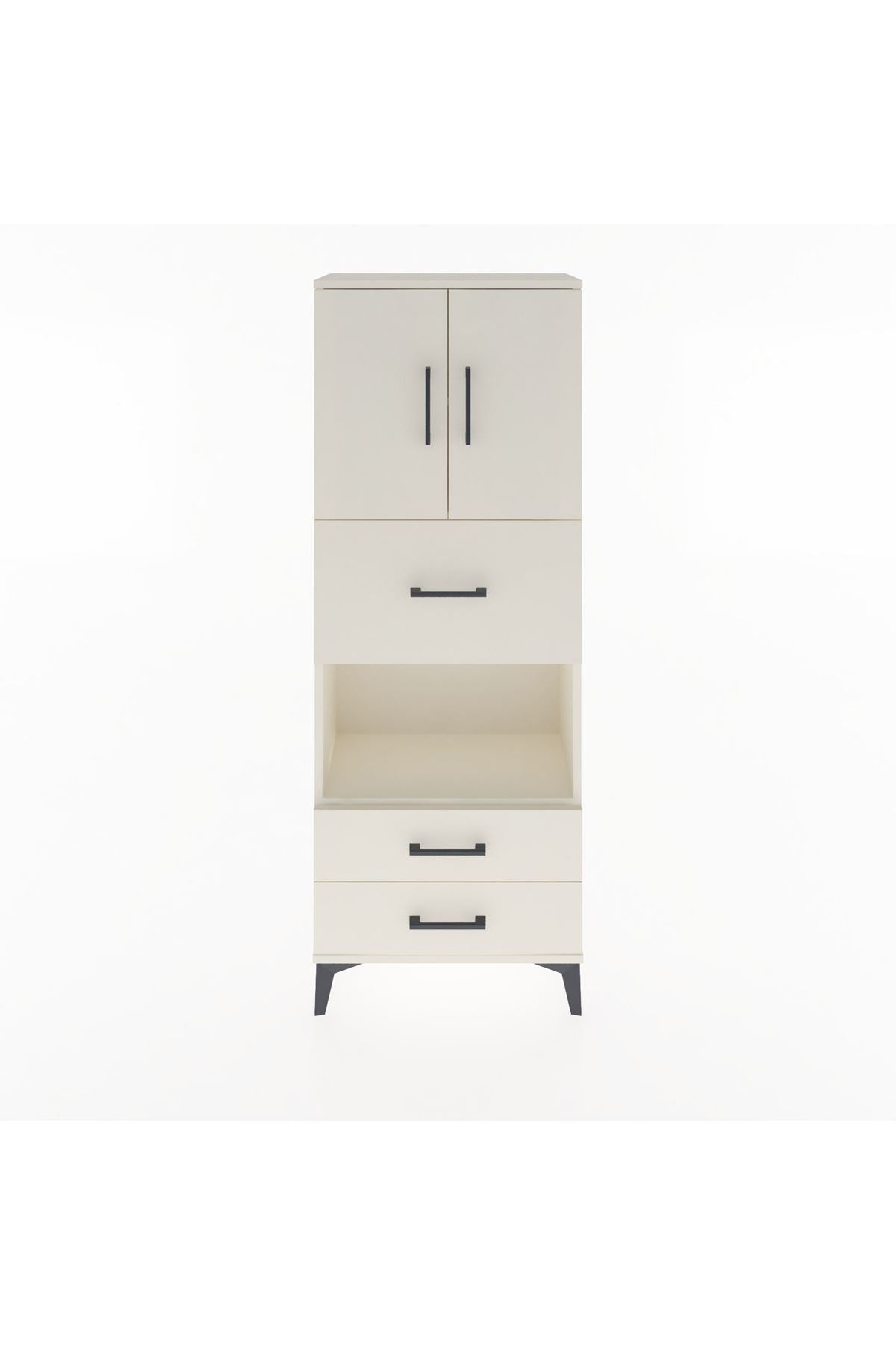 Arges Dolap 3 Raflı 3 Çekmeceli 2 Kapaklı 60x30x163 - S20M049V1A