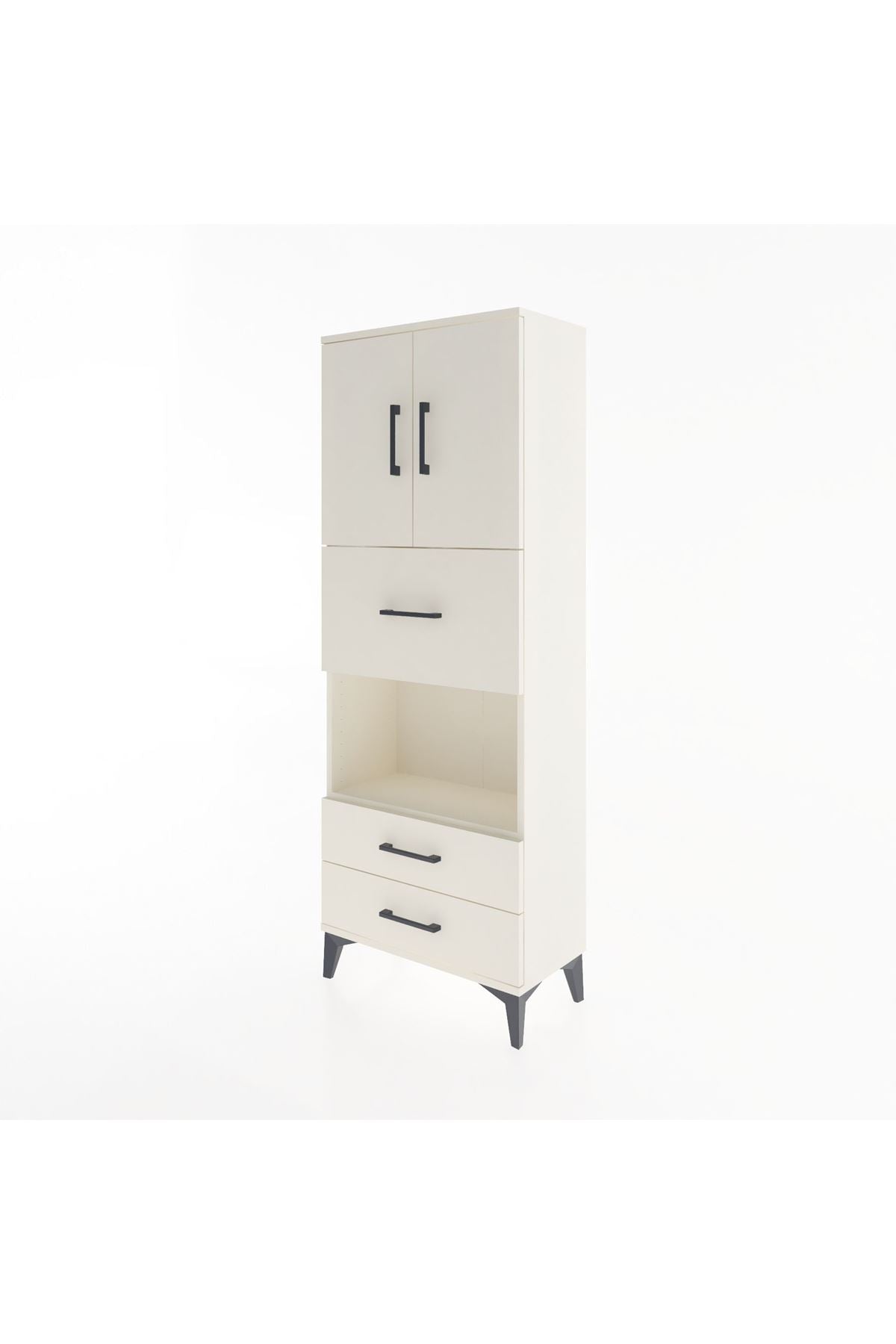 Arges Dolap 3 Raflı 3 Çekmeceli 2 Kapaklı 60x30x163 - S20M049V1A