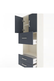 Arges Dolap 3 Raflı 3 Çekmeceli 2 Kapaklı 60x30x163 - S20M049V2A