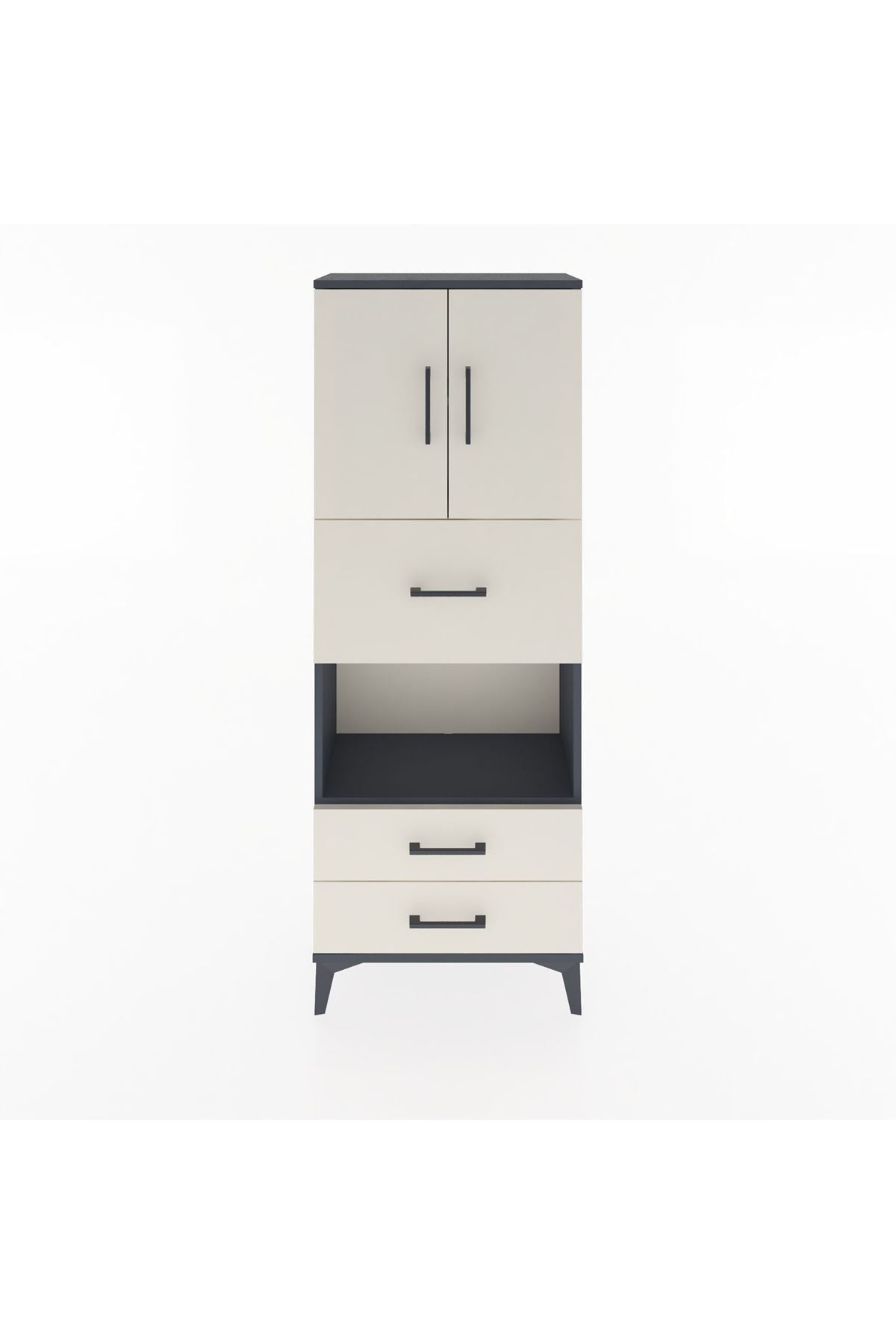 Arges Dolap 3 Raflı 3 Çekmeceli 2 Kapaklı 60x30x163 - S20M049V4A