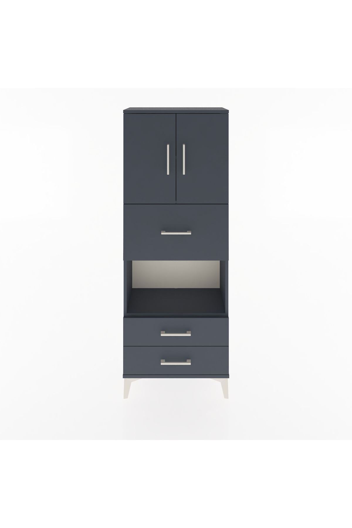 Arges Dolap 3 Raflı 3 Çekmeceli 2 Kapaklı 60x30x163 - S20M049V5A