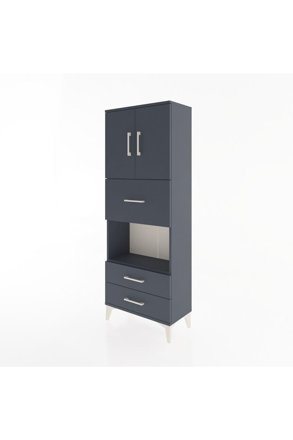 Arges Dolap 3 Raflı 3 Çekmeceli 2 Kapaklı 60x30x163 - S20M049V5A