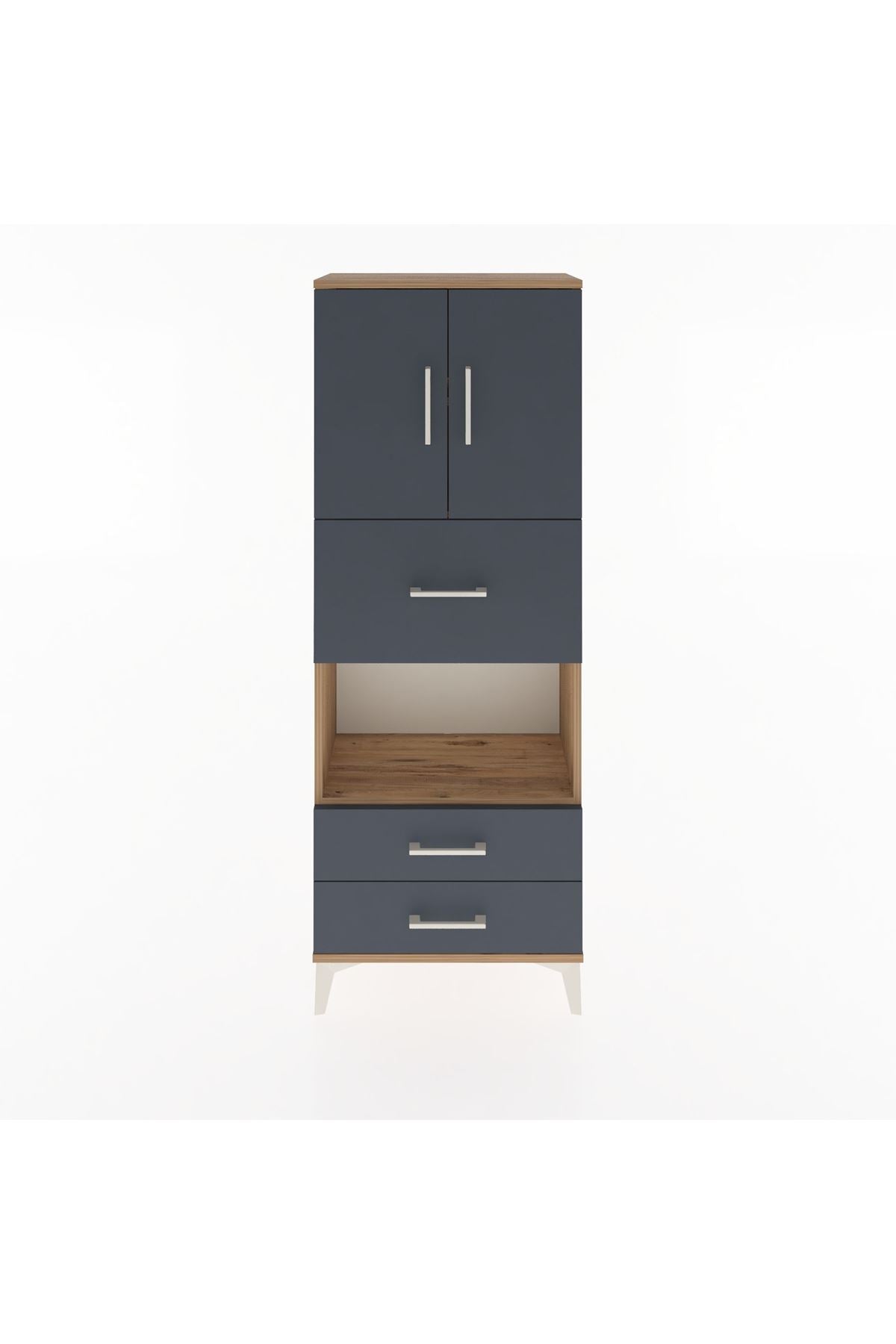 Arges Dolap 3 Raflı 3 Çekmeceli 2 Kapaklı 60x30x163 - S20M049V8A