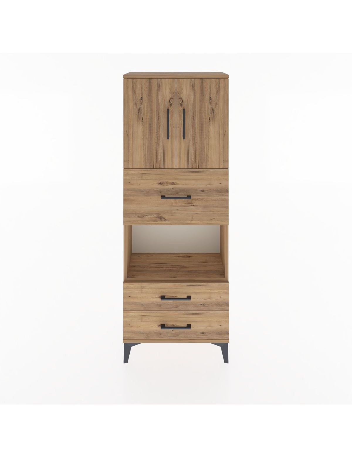 Arges Dolap 3 Raflı 3 Çekmeceli 2 Kapaklı 60x30x163 - S20M049V9A