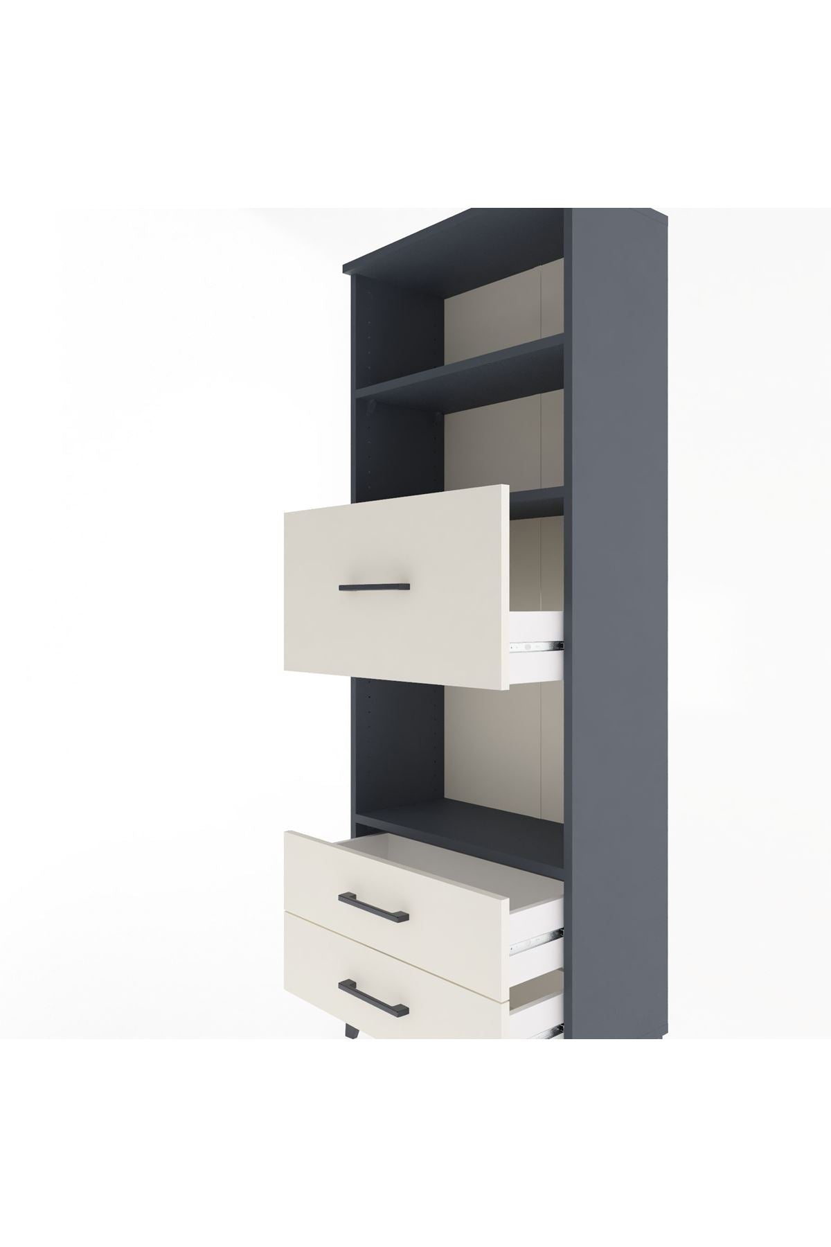 Arges Dolap 3 Raflı 3 Çekmeceli 60x30x163 - S20M050V4A