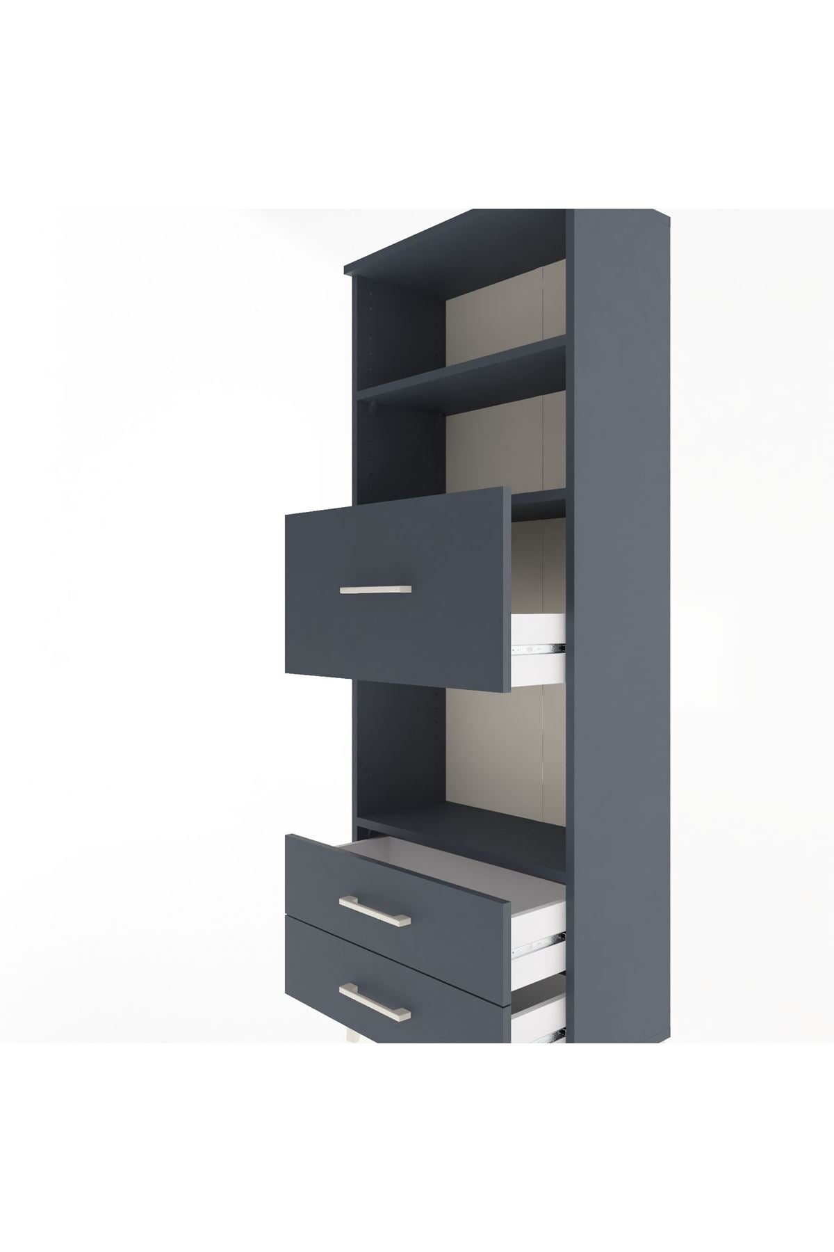 Arges Dolap 3 Raflı 3 Çekmeceli 60x30x163 - S20M050V5A