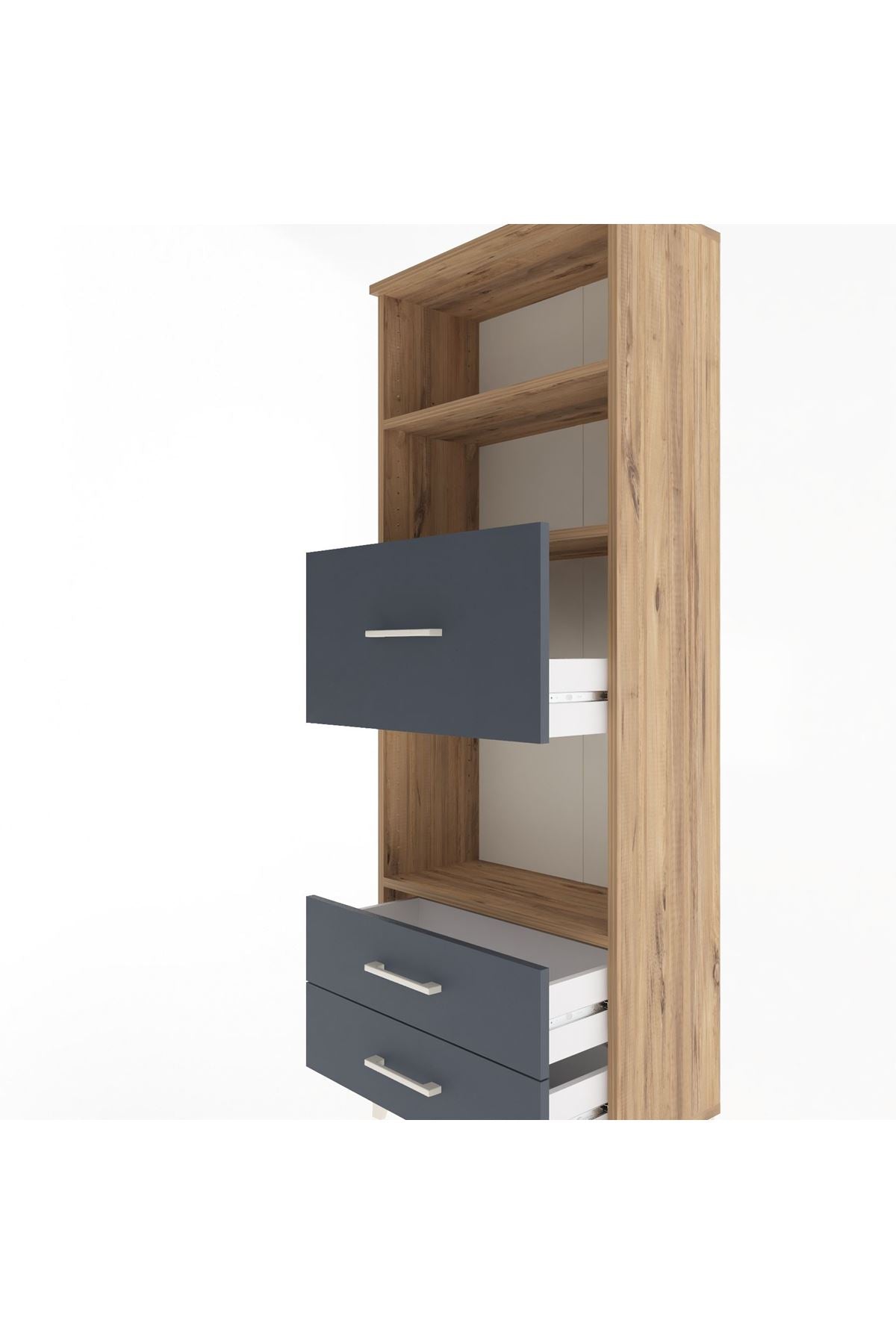 Arges Dolap 3 Raflı 3 Çekmeceli 60x30x163 - S20M050V8A