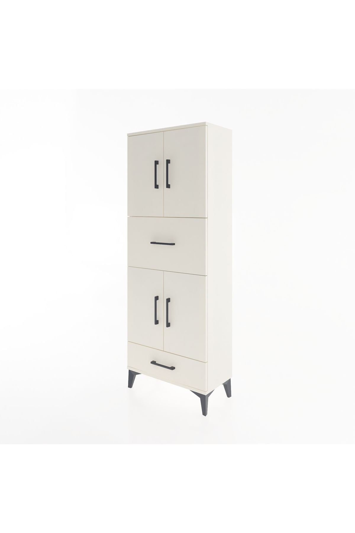 Arges Dolap 4 Raflı 2 Çekmeceli 4 Kapaklı 60x30x163 - S20M051V1A