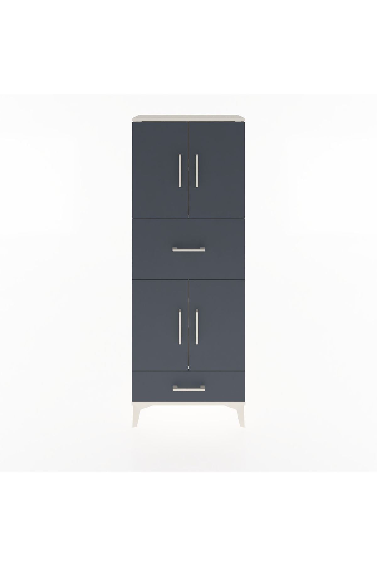 Arges Dolap 4 Raflı 2 Çekmeceli 4 Kapaklı 60x30x163 - S20M051V2A
