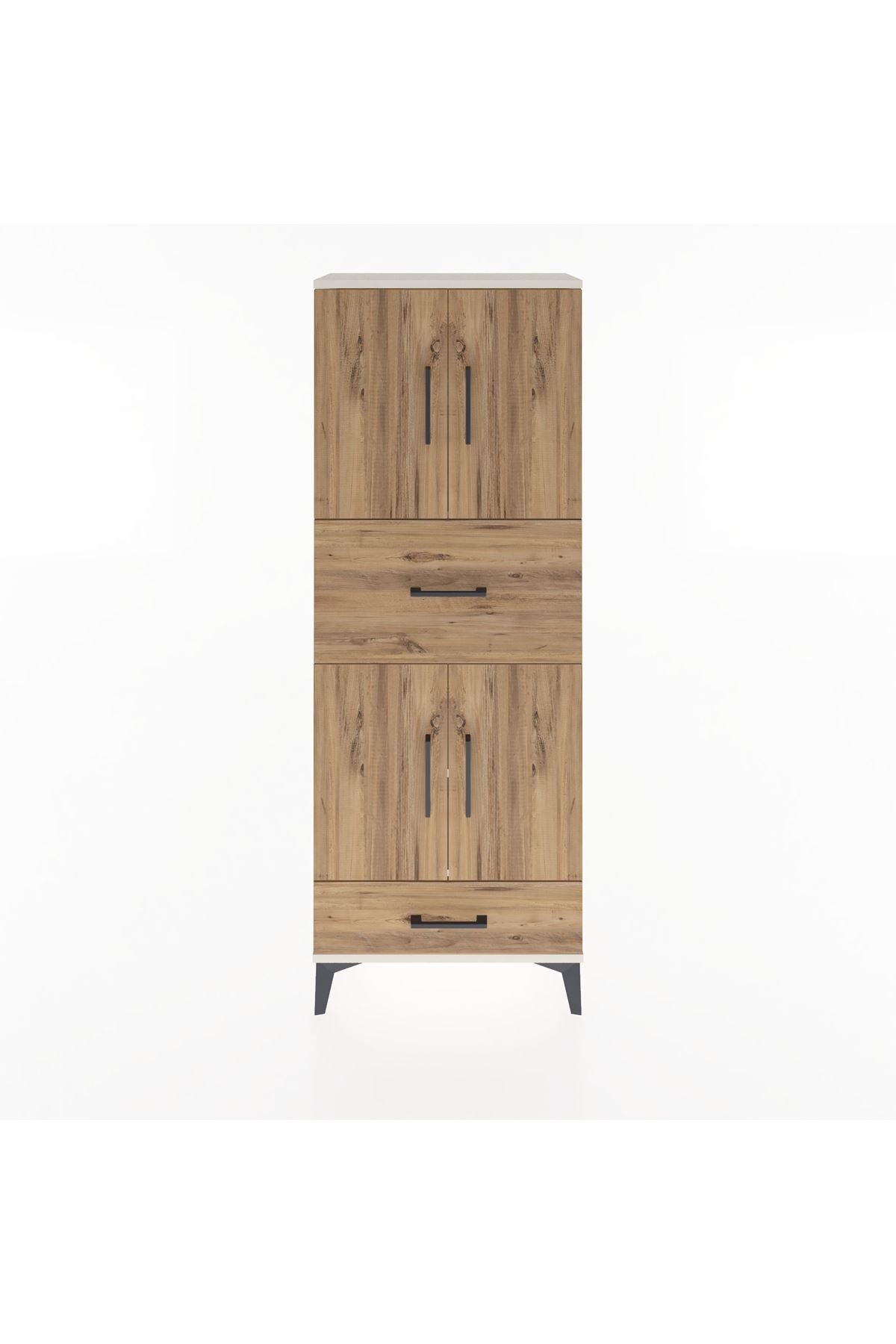 Arges Dolap 4 Raflı 2 Çekmeceli 4 Kapaklı 60x30x163 - S20M051V3A