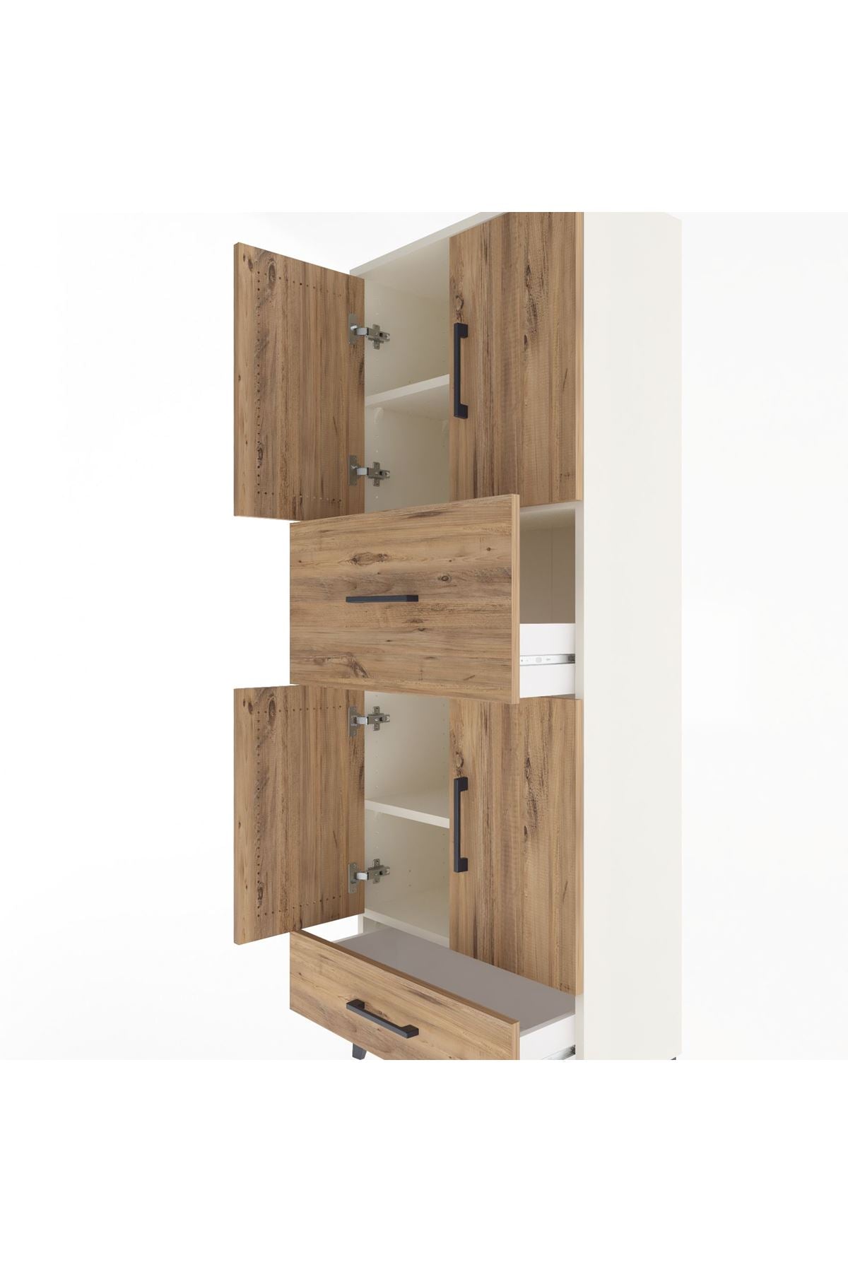 Arges Dolap 4 Raflı 2 Çekmeceli 4 Kapaklı 60x30x163 - S20M051V3A