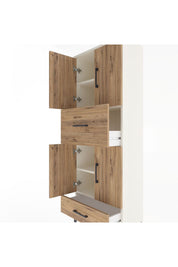 Arges Dolap 4 Raflı 2 Çekmeceli 4 Kapaklı 60x30x163 - S20M051V3A