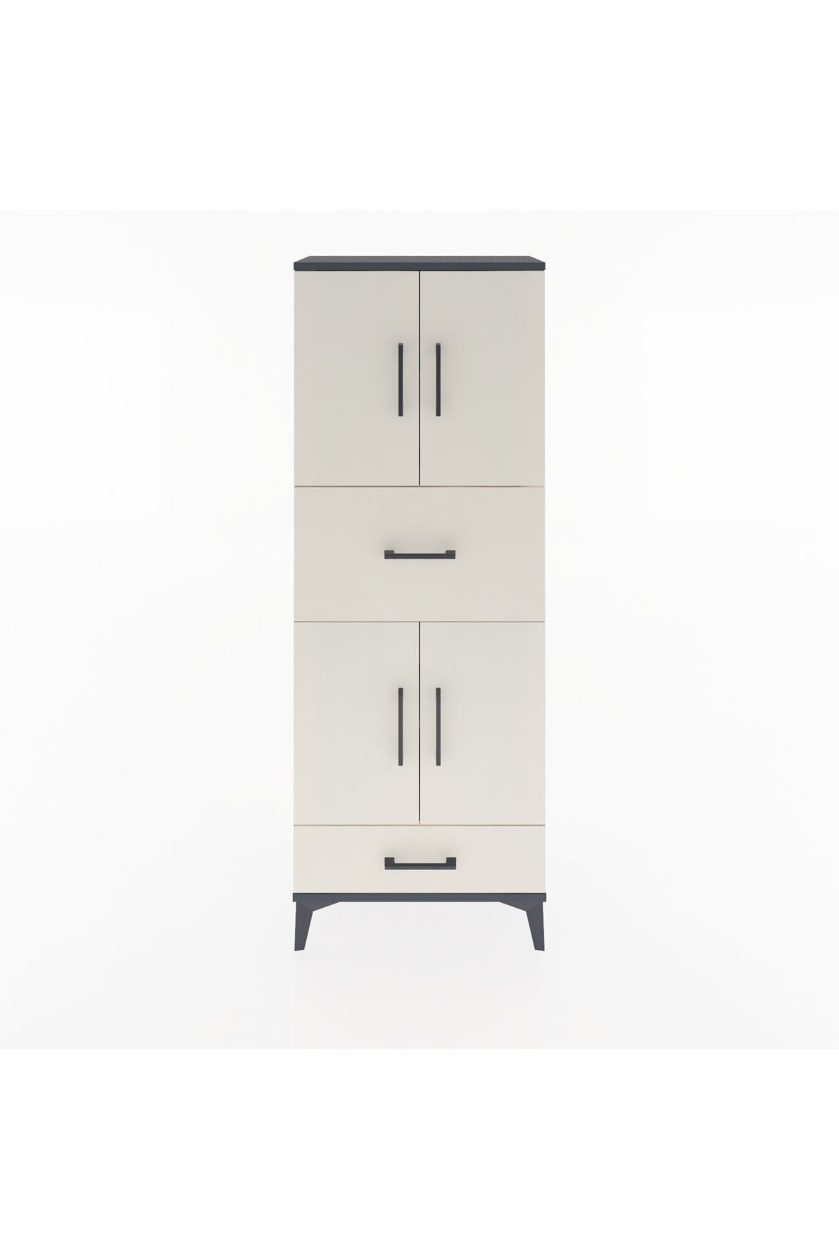 Arges Dolap 4 Raflı 2 Çekmeceli 4 Kapaklı 60x30x163 - S20M051V4A