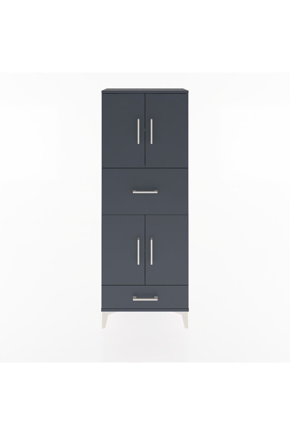 Arges Dolap 4 Raflı 2 Çekmeceli 4 Kapaklı 60x30x163 - S20M051V5A