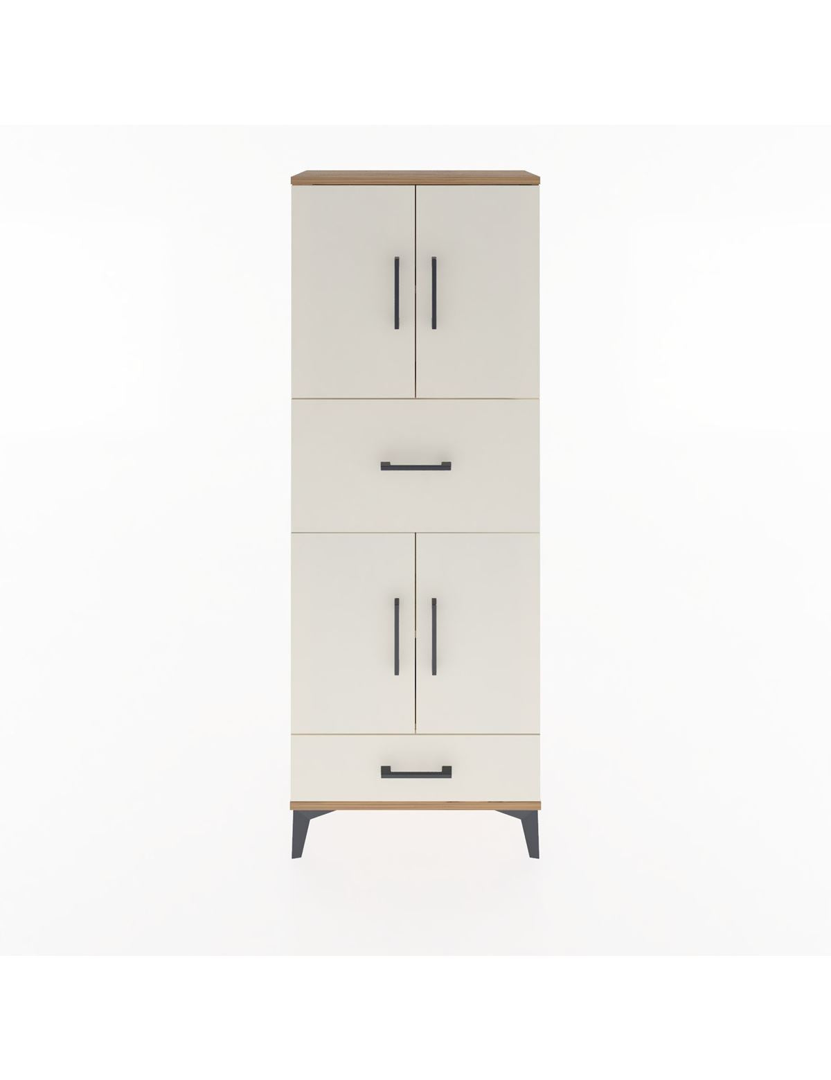 Arges Dolap 4 Raflı 2 Çekmeceli 4 Kapaklı 60x30x163 - S20M051V7A