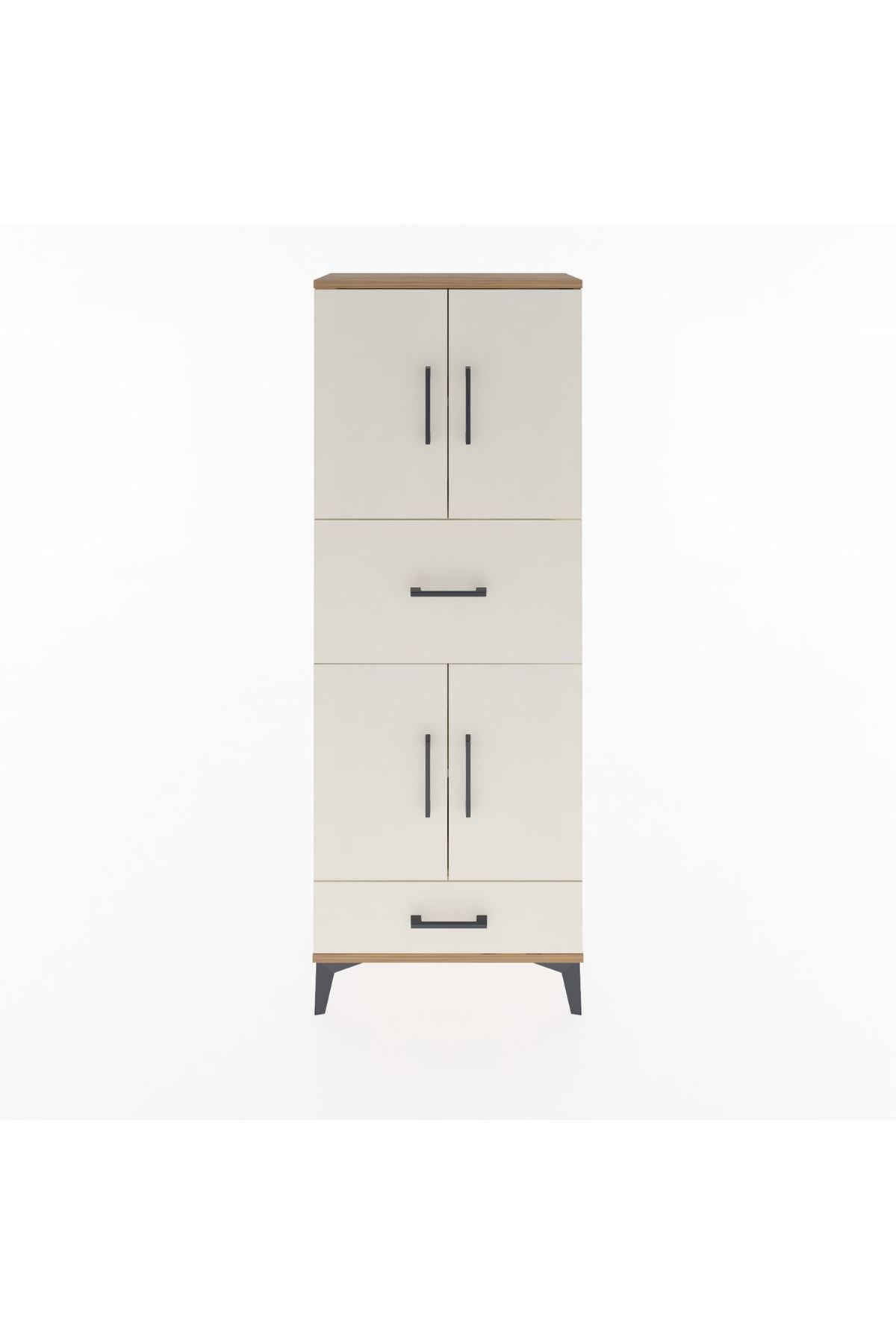 Arges Dolap 4 Raflı 2 Çekmeceli 4 Kapaklı 60x30x163 - S20M051V7A