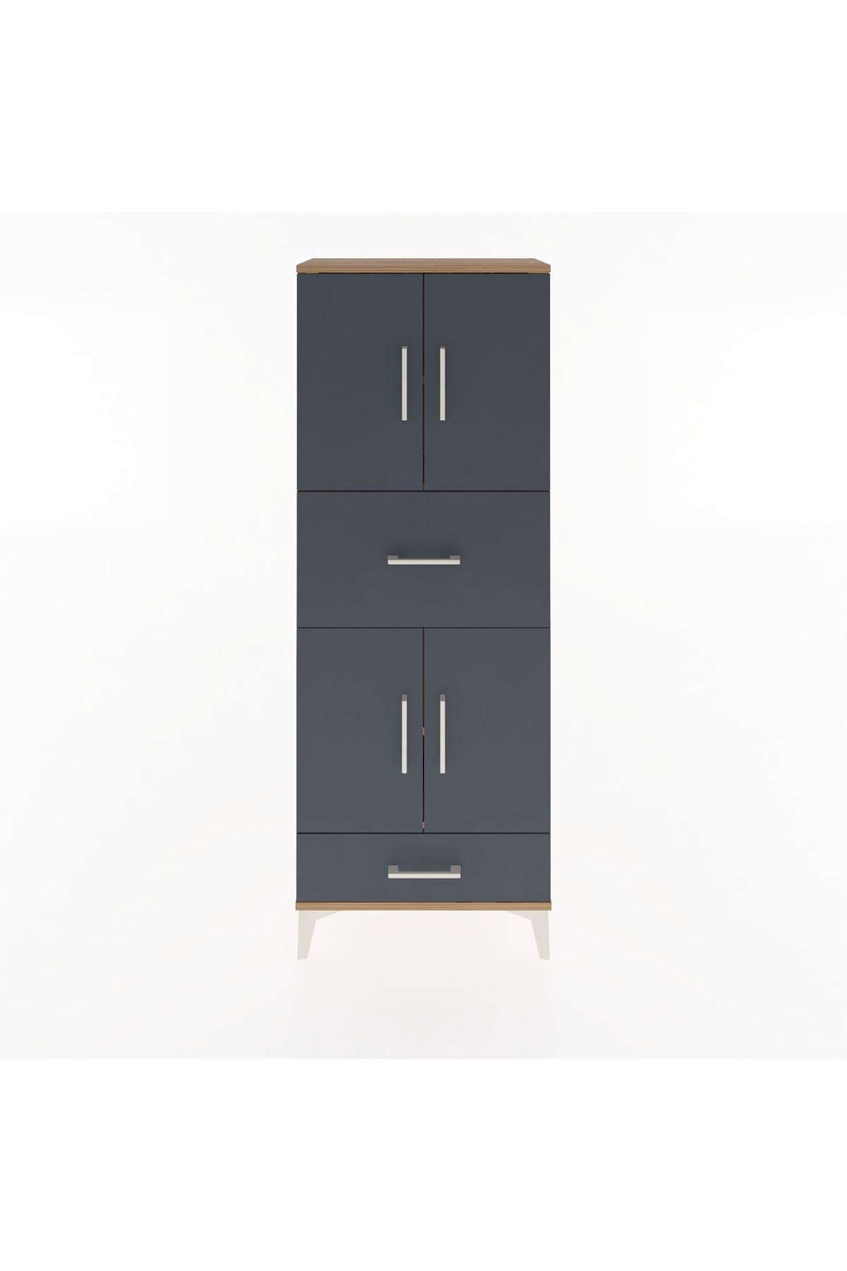 Arges Dolap 4 Raflı 2 Çekmeceli 4 Kapaklı 60x30x163 - S20M051V8A