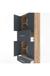 Arges Dolap 4 Raflı 2 Çekmeceli 4 Kapaklı 60x30x163 - S20M051V8A