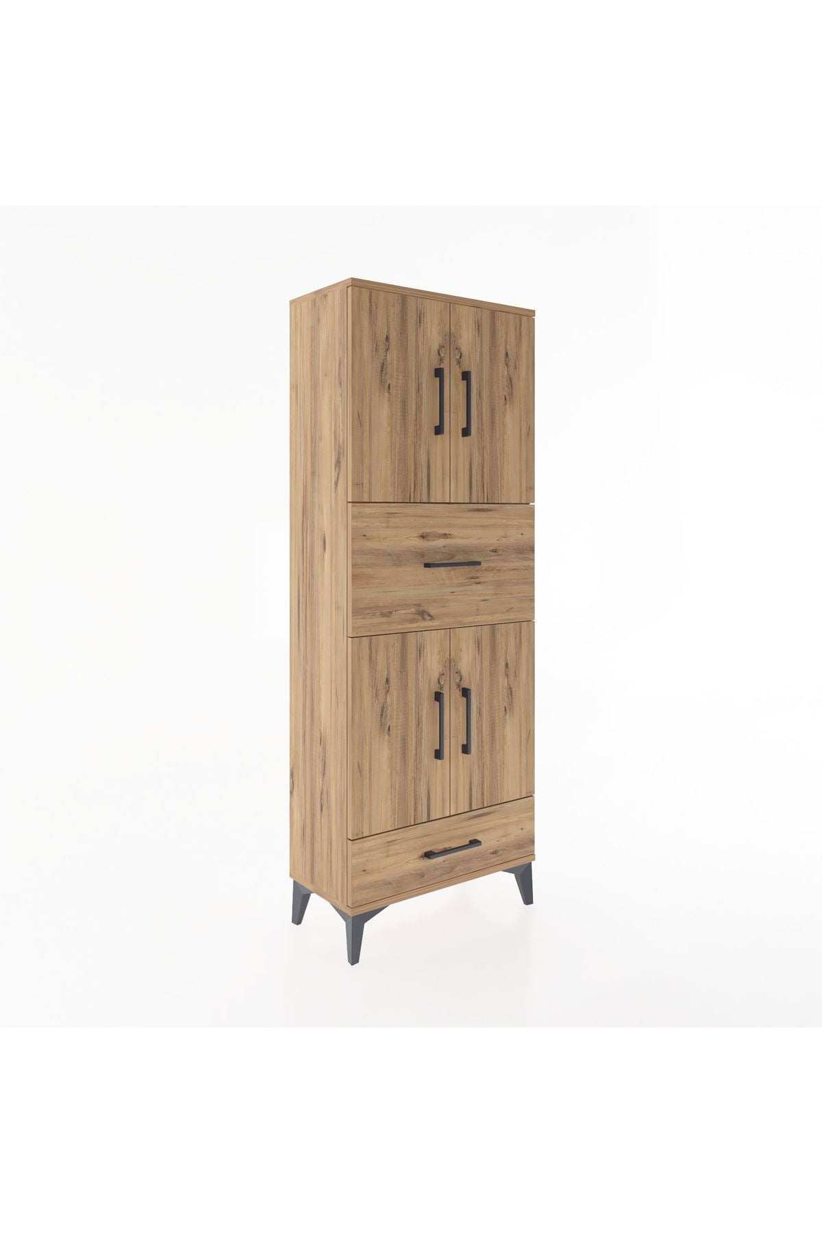 Arges Dolap 4 Raflı 2 Çekmeceli 4 Kapaklı 60x30x163 - S20M051V9A