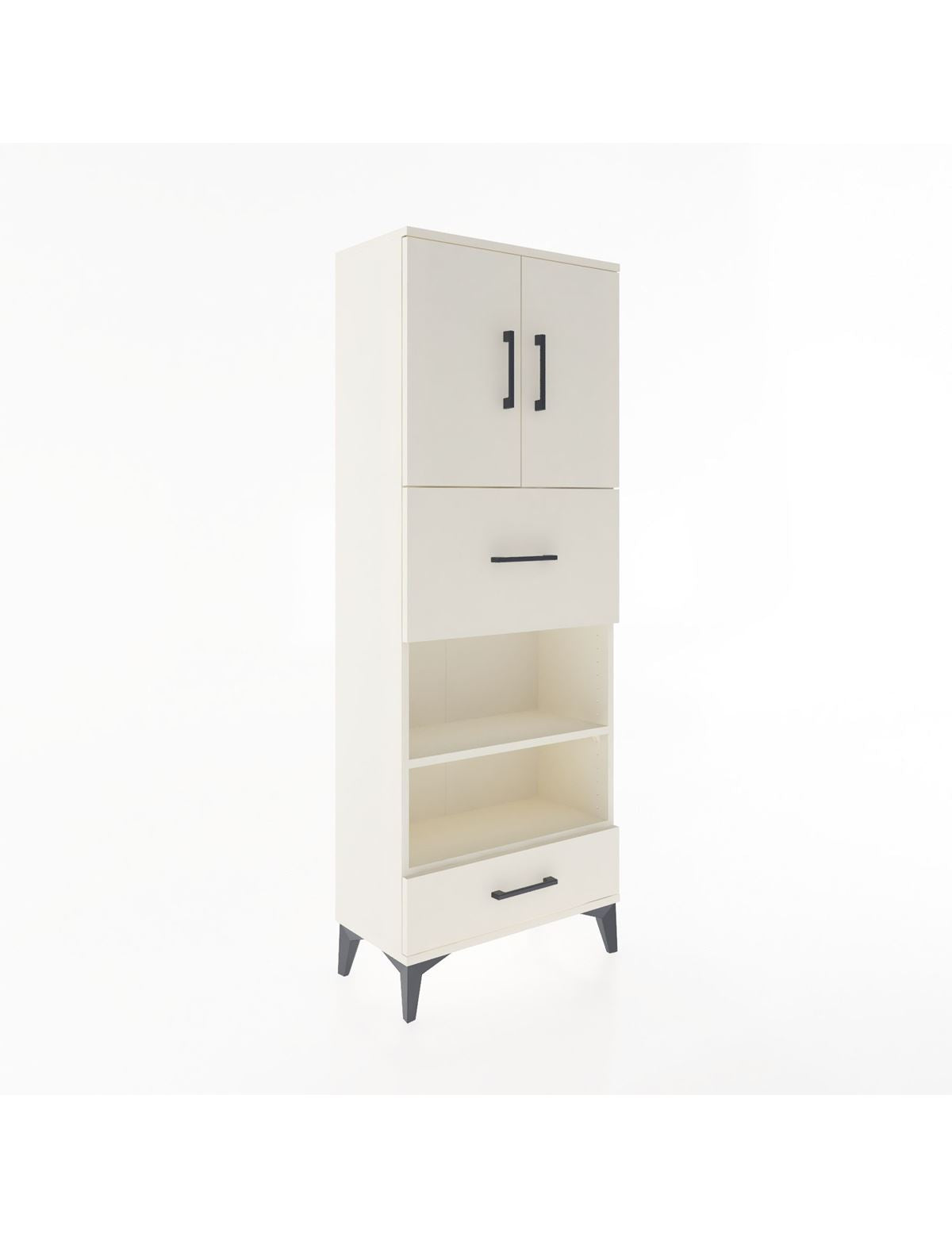 Arges Dolap 4 Raflı 2 Çekmeceli 2 Kapaklı 60x30x163 - S20M053V1A