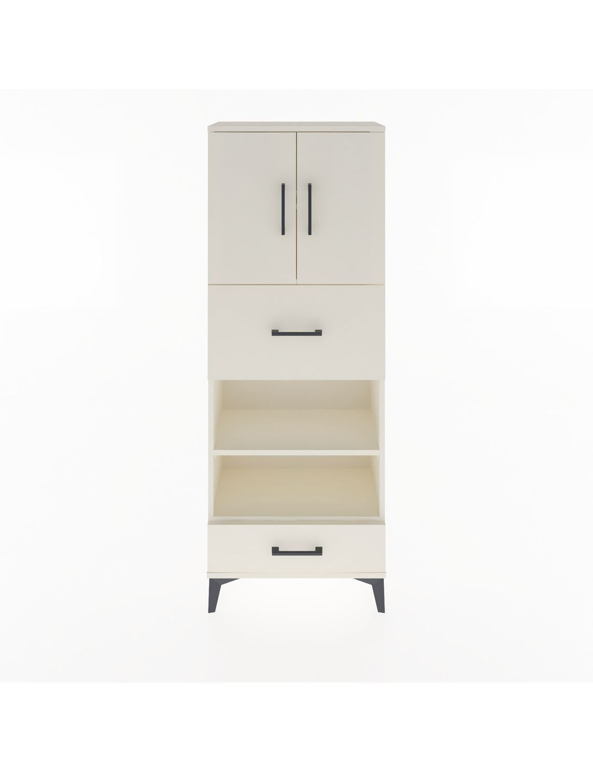 Arges Dolap 4 Raflı 2 Çekmeceli 2 Kapaklı 60x30x163 - S20M053V1A