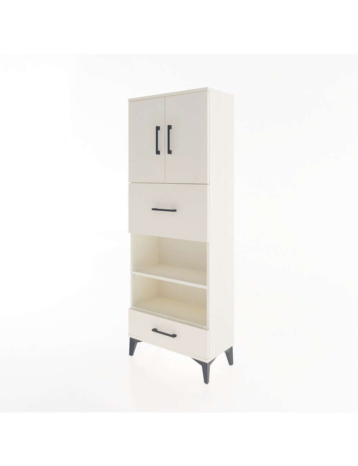 Arges Dolap 4 Raflı 2 Çekmeceli 2 Kapaklı 60x30x163 - S20M053V1A