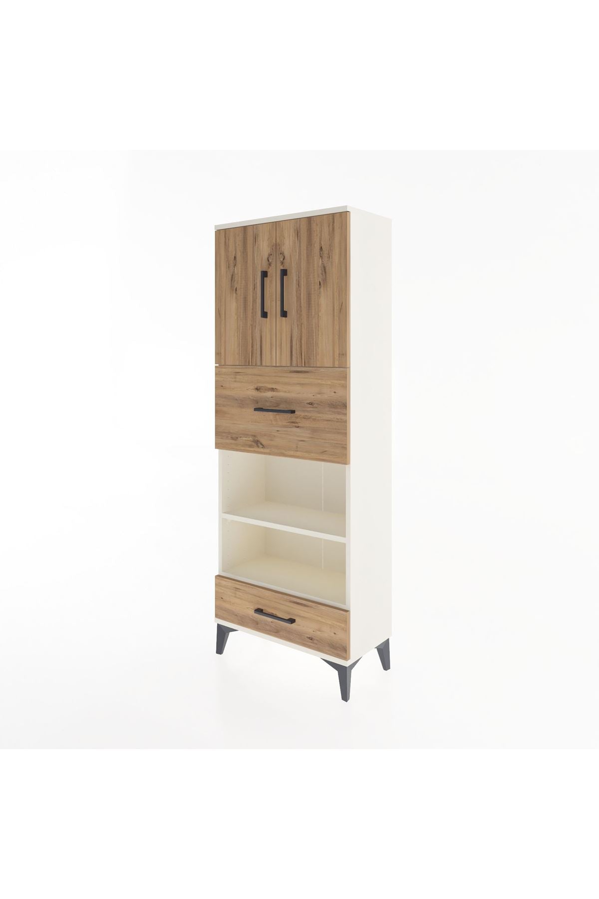 Arges Dolap 4 Raflı 2 Çekmeceli 2 Kapaklı 60x30x163 - S20M053V3A