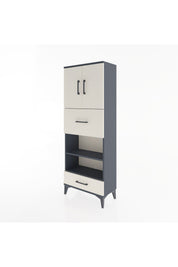 Arges Dolap 4 Raflı 2 Çekmeceli 2 Kapaklı 60x30x163 - S20M053V4A