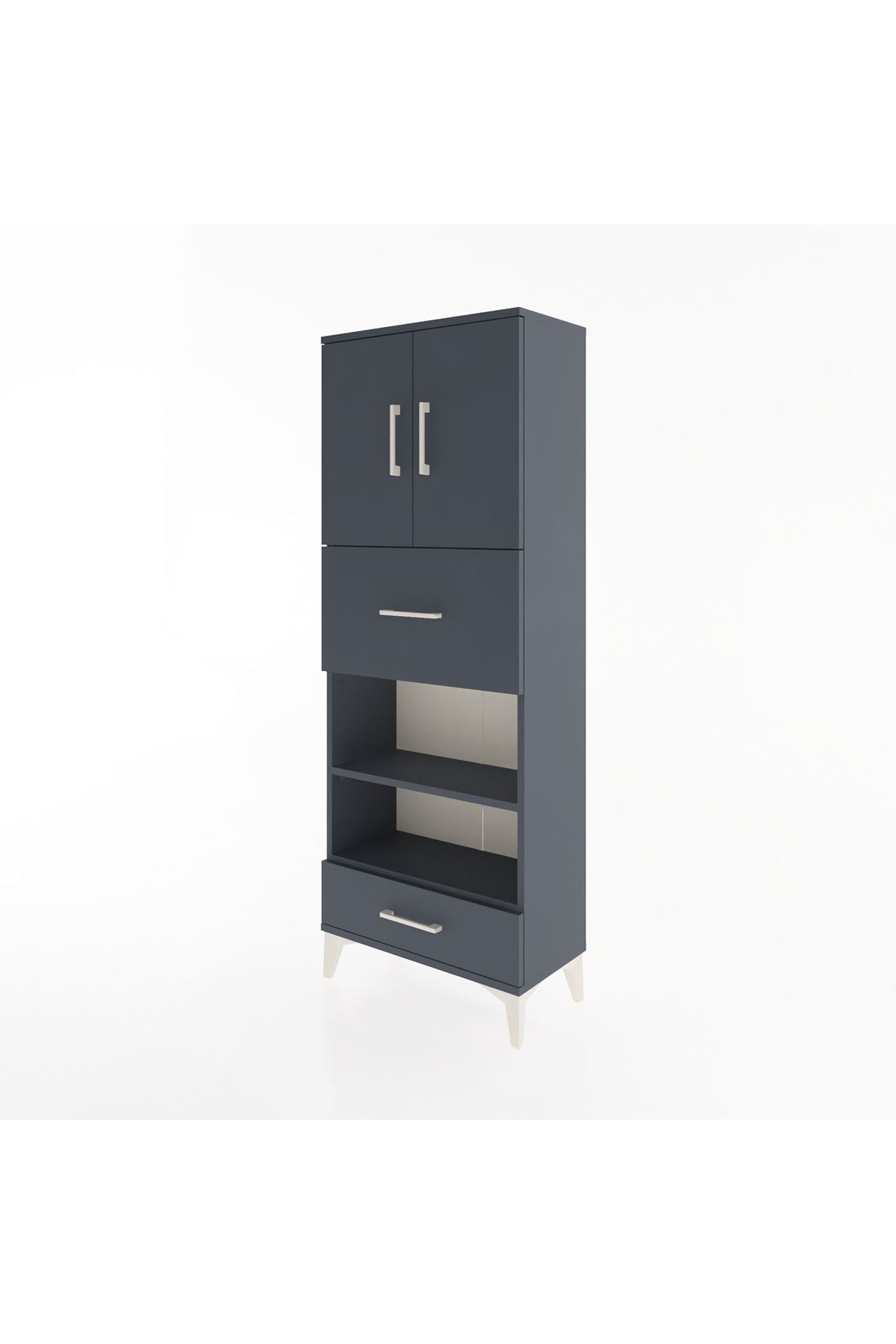 Arges Dolap 4 Raflı 2 Çekmeceli 2 Kapaklı 60x30x163 - S20M053V5A