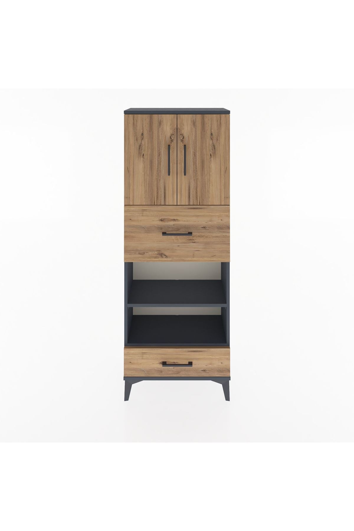 Arges Dolap 4 Raflı 2 Çekmeceli 2 Kapaklı 60x30x163 - S20M053V6A