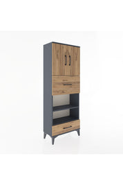 Arges Dolap 4 Raflı 2 Çekmeceli 2 Kapaklı 60x30x163 - S20M053V6A