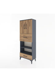 Arges Dolap 4 Raflı 2 Çekmeceli 2 Kapaklı 60x30x163 - S20M053V6A