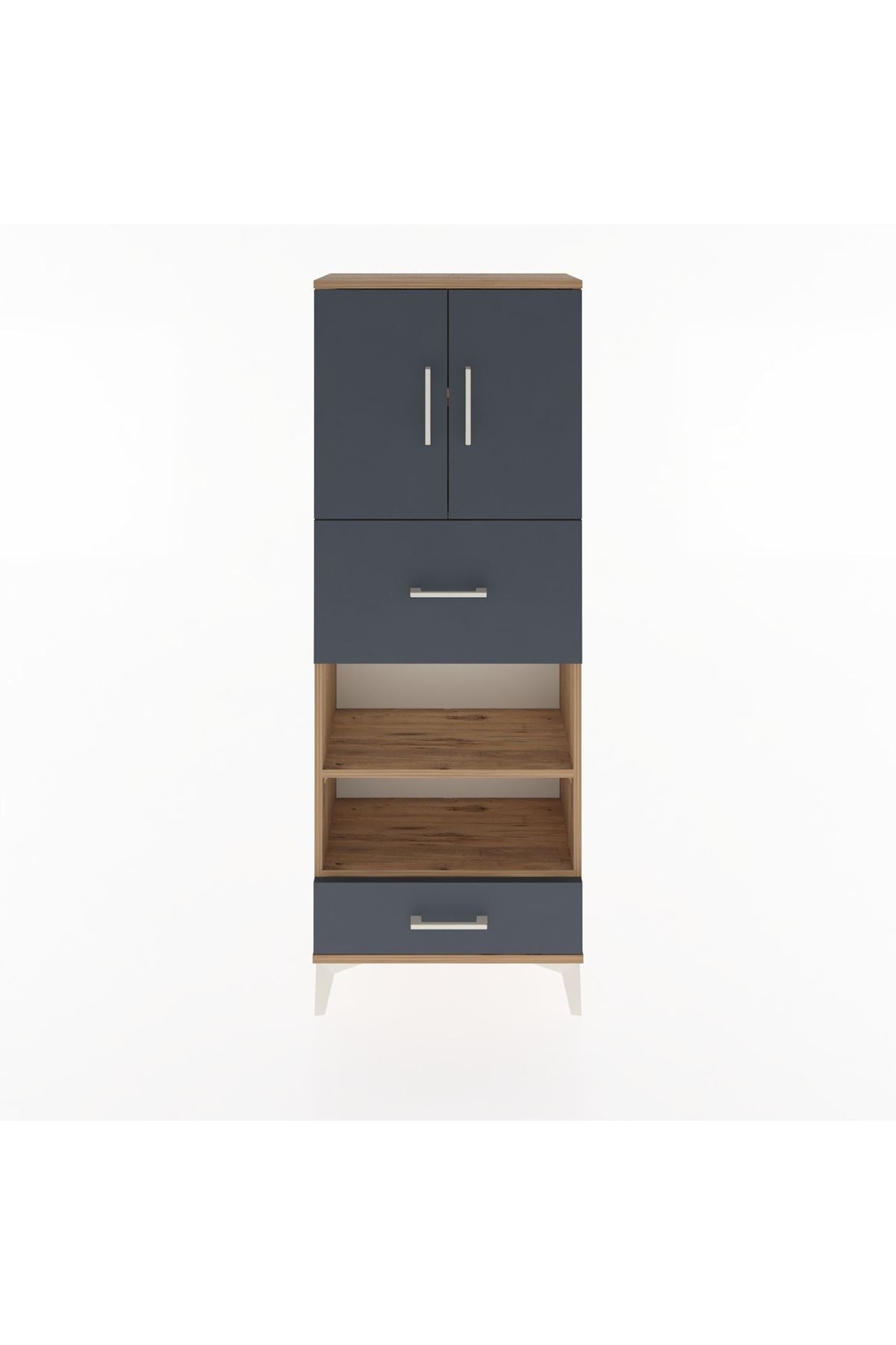 Arges Dolap 4 Raflı 2 Çekmeceli 2 Kapaklı 60x30x163 - S20M053V8A