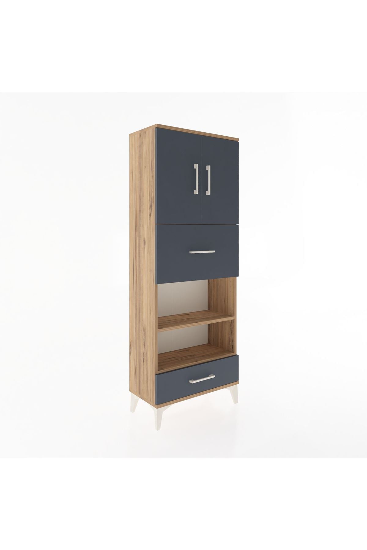 Arges Dolap 4 Raflı 2 Çekmeceli 2 Kapaklı 60x30x163 - S20M053V8A
